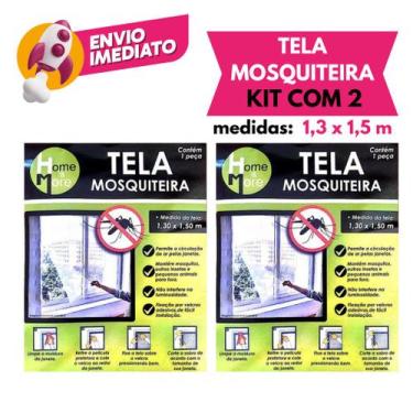 Imagem de Combo Tela Mosquiteiro Janela E Pega Mosca Adesivo Repelente Mosca Mos