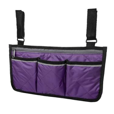 Imagem de Bolsa de Armazenamento Lateral do Braço Cadeira Rodas com Listras Reflexivas para Andador Carrinho Bebê Lar