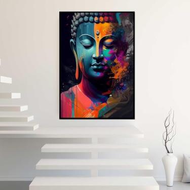 Imagem de Quadros Decorativos com Moldura Terracota Marrom Sala Quarto Kit Conjunto 2