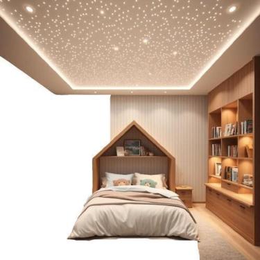 Imagem de Kit Luminado 300 Pontos Fibra Ótica Rgb Luz Decorativa