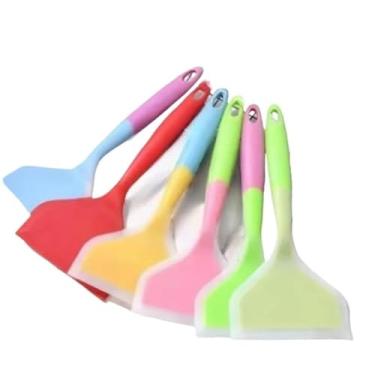 Imagem de Espátula de Silicone Antiaderente Multiuso 26cm para Cozinha Bovino Ovo Pizza Raspador(Aleatório)
