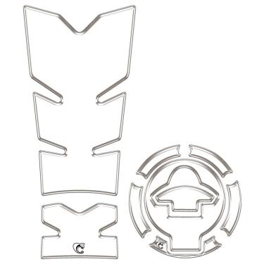 Imagem de Kit Protetor De Tanque E Bocal Resinado 3d Yamaha Fazer Fz25 2025-2026 Transparente Transparente