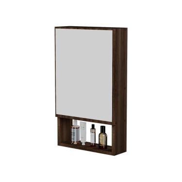 Imagem de Armário Para Banheiro Com Espelho Tebas Nogal 34cm