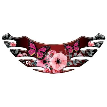 Imagem de Adesivo Rabeta Resinado Honda Biz 125 2006 A 2010 Borboleta Rosa