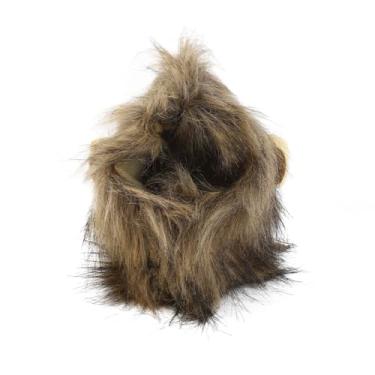 Imagem de ZJchao Peruca Juba de Leão para Gato, Fantasia de Animal de Estimação, Acessório Engraçado para Cabelo de Leão Peludo Com Ajustável para Cães e Gatos Pequenos (Capuz Gato Leão L)