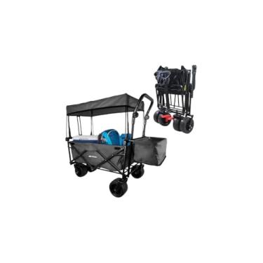 Imagem de Montclair Carrinho Dobrável com Capacidade 80kg, Preto, 83x50x60cm, Portátil para Compras e Transporte