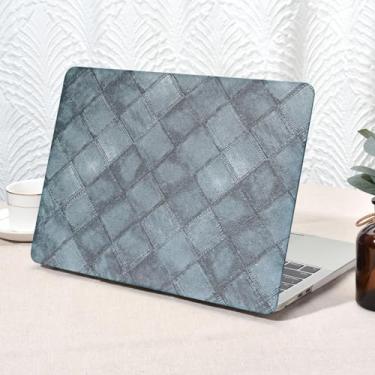 Imagem de Seorsok Compatível com a nova capa para MacBook Air de 13,5 polegadas M4 M3 M2 2025 2024-2022 versão A3240 A2681 A3113, capa rígida de plástico de couro quadrado vintage e capa de teclado, cowboy