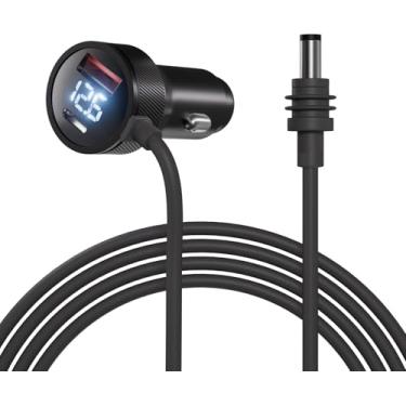 Imagem de Cabo de alimentação 3 em 1 para Starlink Mini com visor digital DC 100 W + carregador de carro, adaptador de isqueiro de 3 m 12 V-24 V, monitor de tensão de LED, portas USB e tipo C (BLACK)