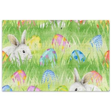 Imagem de Quebra-cabeça coelho coelho ovos de páscoa adultos 500 peças presentes para elefante branco jogo exclusivo quebra-cabeça presentes paisagem floral