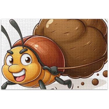 Imagem de Quebra-cabeças engraçados de desenhos animados fofos para adultos, 1000 peças, animais engraçados, floral, brinquedo adulto, amigos, família, jogos, presentes