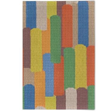 Imagem de Quebra-cabeças 500 peças para adultos pincel colorido abstrato jogo verde engraçado família divertido quebra-cabeças arte animal pintura, 500 peças, 52 x 37,8 cm