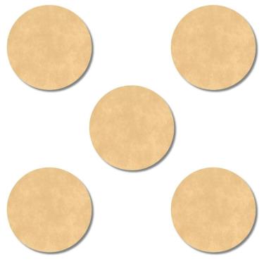 Imagem de Kit 5 Pele Animal 45Cm Couro S/Aro Conga Bongo Atabaque Luen