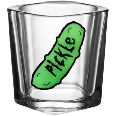 Imagem de Hat Shark Copo de shot com design de picles verdes, copo de picles, 42,5 g, 100% seguro para lava-louças (1)