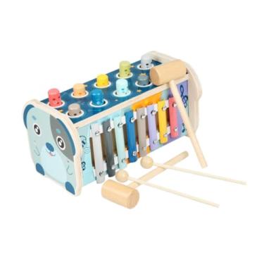 Imagem de YIJU Tabuleiro de atividades de brinquedo de martelar e bater com xilofone e banco de martelar para crianças pequenas