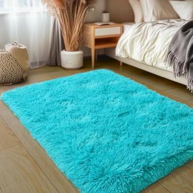 Imagem de Tapete super macio para quarto, tapete felpudo moderno para sala de estar, tapete fofo para quarto de meninos e meninas, tapete de cabeceira de pelúcia para decoração de casa de berçário com fundo