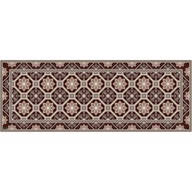 Imagem de IRI-GIRI Tapete decorativo de vinil para cozinha, linóleo, PVC, piso de azulejo, colorido, durável, antiderrapante, lavável à mão e protege pisos 160 x 60 cm, português 292