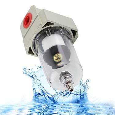 Imagem de GLOGLOW Filtro de Ar HVAC AF2000-02 Filtro de Ar Particulado Separador de água para Armadilha de Umidade, 1/4 de Polegada, para Ferramentas de Compressor de, Taxa de Fluxo de 750L/min, Precisão de