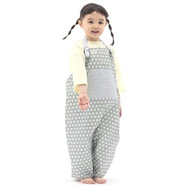 Imagem de Calça infantil à prova d'água para crianças – brincadeira bagunçada, pintura, creche, proteção contra chuva e lama – calça de chuva infantil à prova d'água, estrela cinza (26-GG)