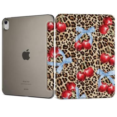 Imagem de DONGKE Capa inteligente para iPad Air de 11 polegadas, M3 2025, M2 2024, iPad Air 5ª 2022/4ª geração 2020 10,9 polegadas, fina, dobrável, rígida, capa traseira translúcida - [despertar/hibernar