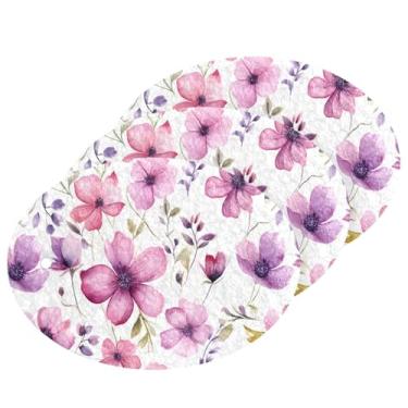 Imagem de CEBUGI Esponjas de limpeza que não arranham, pacote com 3 esponjas de cozinha para lavar pratos, materiais de limpeza para cozinha, banheiro, casa de banho (padrão floral)