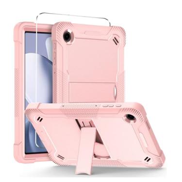 Imagem de Starhemei Capa compatível com T-Mobile Revvl Tab 2 e protetor de tela, três camadas multifuncionais com suporte antichoque para tablet T-Mobile Revvl Tab 2 10,1 polegadas (rosa)
