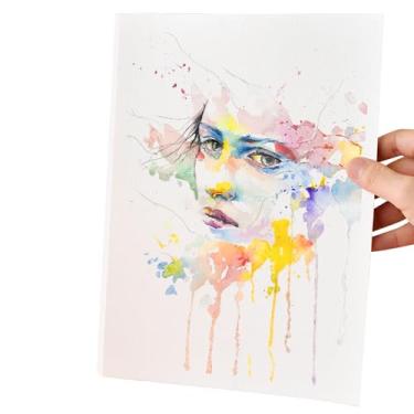 Imagem de Woomer Papel aquarela 100% algodão – 12,7 x 17,8 cm, 63,5 kg/300gsm, dupla face, 10 folhas