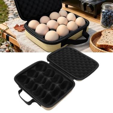 Imagem de Asixxsix Suporte para Ovos de Acampamento, Recipiente para Ovos de 12 Grades, Porta Portátil à Prova de Choque Com Alça de Transporte, Recipiente de Armazenamento Leve para Cozinhar