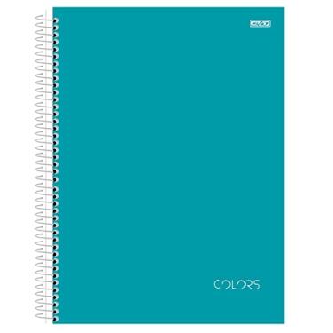 Imagem de Caderno Universitário Espiral 1M Capa Dura 80 Fls Colors Azul