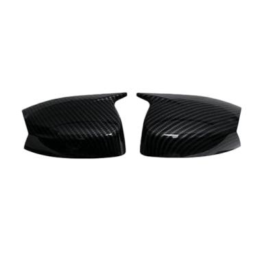 Imagem de Substituição exterior do escudo do espelho Compatível com ford S-MAX 2006-2010 2011-2015 primer porta espelho quadro acessórios do carro(Carbon Look)