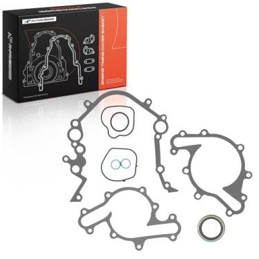 Imagem de A-Premium Junta da tampa de sincronização do motor para Ford Mustang 1994-1999 Thunderbird Mercury Cougar 1994-1997 Junta da tampa de sincronização, 3,8L V6 Gas OHV naturalmente aspirado Supercharged