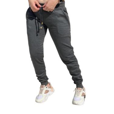Imagem de Kit 2 Calças Moletom Feminina Jogger Promoção - JinkingStore, Preto, G