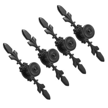 Imagem de HURRISE Puxadores de Gabinete Vintage, 4 Peças de Gaveta Antiga de Liga de Zinco Puxadores Polidos à Mão, Aperto Confortável, Com Parafusos de 22 Mm para Armários, Guarda-roupas,