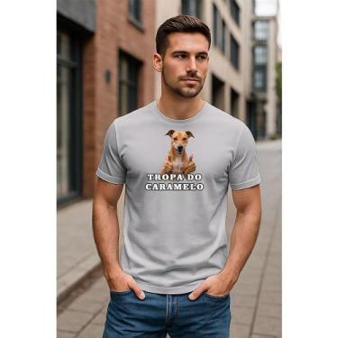Imagem de Camiseta Dog Caramelo Estampa Divertida  Tropa do Caramelo  Unissex Al