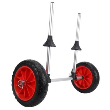 Imagem de SPYMINNPOO Carrinho de Caiaque, Carrinho de Canoa Dobrável Com Estrutura Leve Em Liga de Alumínio Com Rodas de Borracha Robustas para Pranchas de Remo de Caiaque