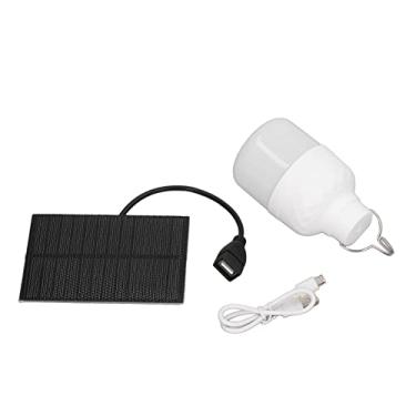 Imagem de Acouto Lâmpada LED Movida a Energia Solar 40W 5000K 1500lm - Luz Portátil Com Painel Solar de 3W para Camping, Pesca e Iluminação de Emergência