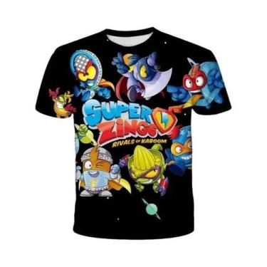 Imagem de Camiseta Infantil De Manga Curta Com Estampa De Anime Super Zings, Est