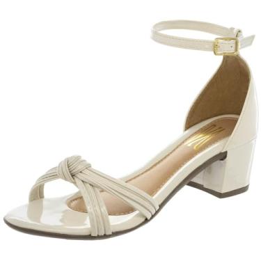 Imagem de Sandalia Feminina Salta Baixo Grosso Bloco Social Festa Leve Confortável Dia a Dia Via Angel (Off White, BR, Adulto, Numérico, 36)