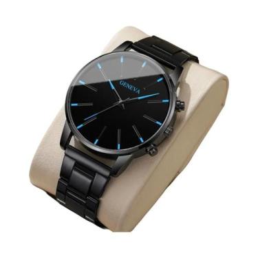 Imagem de Relógio De Quartzo Luxuoso Masculino Preto, Relógio Casual De Moda Rel