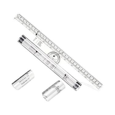 Imagem de Conjunto De Réguas Plásticas Multifuncionais Para Desenho, Medição E E