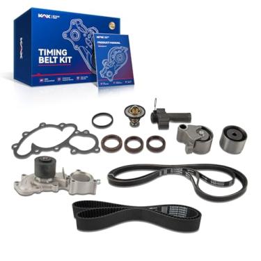 Imagem de KAX Kit de correia dentada com bomba de água compatível com Toyota Tacoma 1995-2004, 4Runner 1996-2002, Tundra 2000-2004, T100 1995-1998 3.4L V6 Engine, OEM # 13568-69095/YZZ03/1355 03-62 040/13505