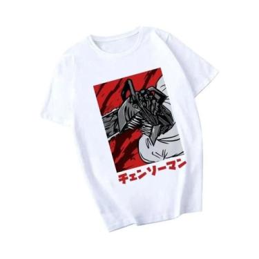 Imagem de Camiseta Unissex De Anime Japonês Denji Chainsaw, Camiseta Gráfica Eng
