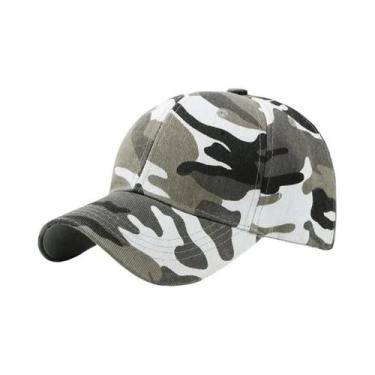 Imagem de Boné De Beisebol Ajustável Unissex Camuflado Verde Militar Anti-UV Par