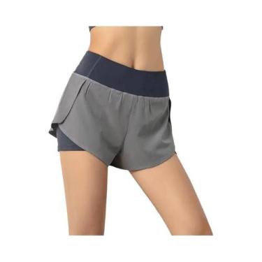 Imagem de Shorts Esportivos Femininos De Verão Com Camada Dupla Para Corrida, Yo