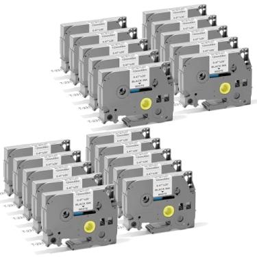 Imagem de Substitua para fita adesiva Brother TZe-231 12 mm 0,47 fita branca laminada compatível com P-Touch TZ TZe 1/5.1 cm preto sobre branco TZE231 para PT-D220 D210 H110 D200 D400 1280 D610BT P710BT