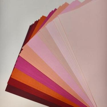 Imagem de Mini cartolina, tamanho A5 14,7 x 21 cm, 210 gsm, vários tons, 50 folhas (vermelho, 9 tons)