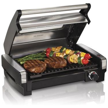 Imagem de Sanduicheira, Grelhador com Janela de Visualização, Antiaderente Removível, 6 Porções,1200W, 110v, HAMILTON BEACH 25361, Prateado