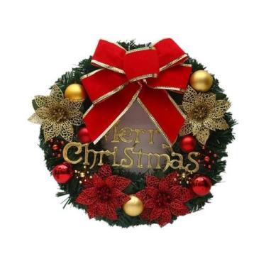 Imagem de Guirlanda De Natal De 30CM Para Decoração De Porta E Janela, Ornamento