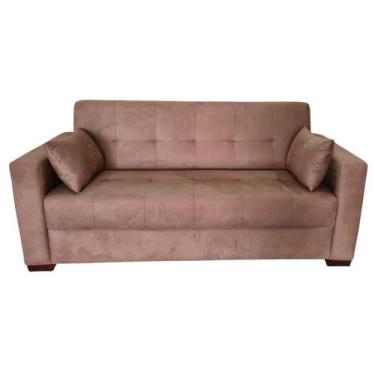 Imagem de Sofá  Gianni Tecido Suede Pé Cantoneira Escura  180cm - 4R Estofados, 