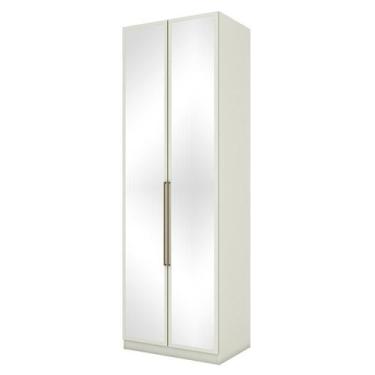 Imagem de Guarda Roupa Modulado Seletto 2 Portas Areia com Espelho - Móveis Henn