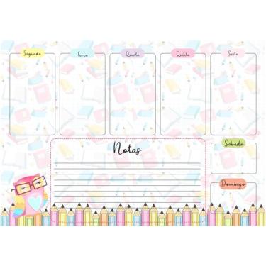 Imagem de Planner De Mesa Planejamento Semanal 52 Folhas Corujinha